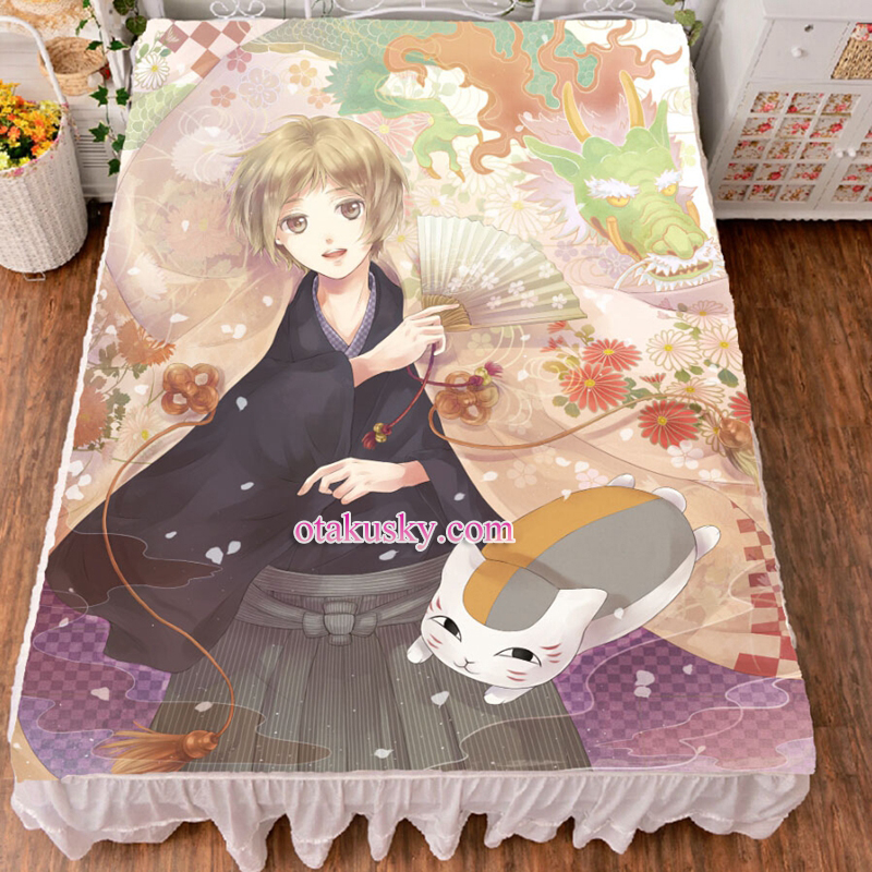 Natsume's Book of Friends Takashi Natsume Anime Bed Sheet Summer Quilt Blanket Custom 03