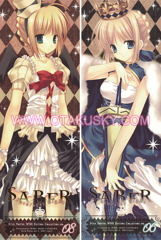Fate Stay Night Saber Body Pillow Case 01