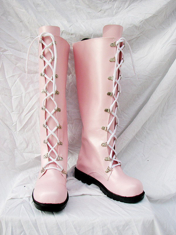 Pink Lolita Cosplay Boots