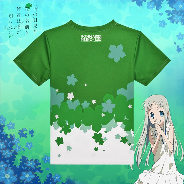 Anohana The Flower We Saw That Day Meiko Honma Anime Full Print T-Shirt