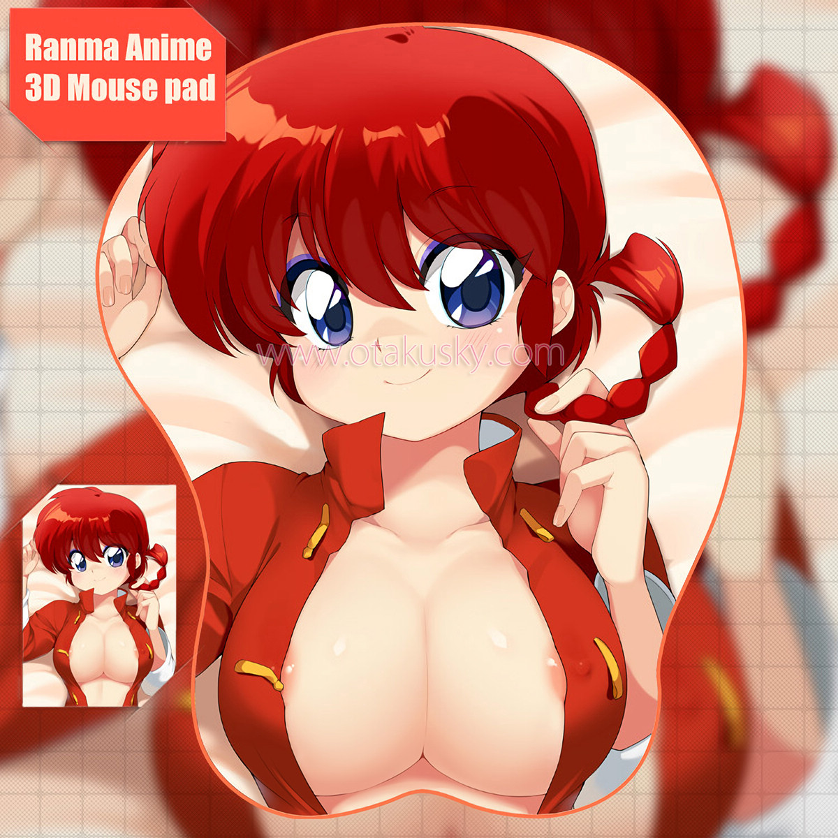 2way Ranma 1/2 Ranma Anime 3D Mouse Pad Mat Wrist Rest