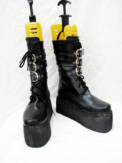DOD Style Black Cosplay Boots 05 - Click Image to Close