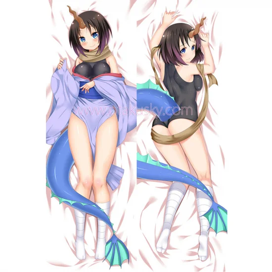 Miss Kobayashi's Dragon Maid Dakimakura Elma Body Pillow Case 02 - Click Image to Close