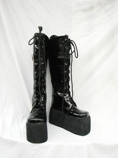 BJD Style Black Cosplay Boots 01 - Click Image to Close