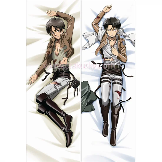 Attack on Titan Dakimakura Levi Eren Yeager Body Pillow Case 09 - Click Image to Close