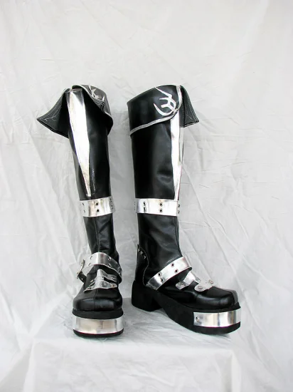 BJD Style Black Cosplay Boots 05 - Click Image to Close