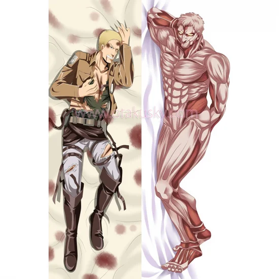 Attack on Titan Dakimakura Reiner Braun Body Pillow Case 03 - Click Image to Close
