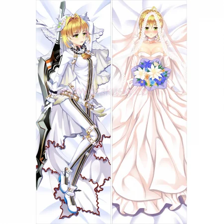 Fate/Stay night Fate/Zero Dakimakura Saber Body Pillow Case 12