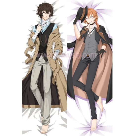 Bungo Stray Dogs Dakimakura Osamu Dazai Body Pillow Case 02 - Click Image to Close
