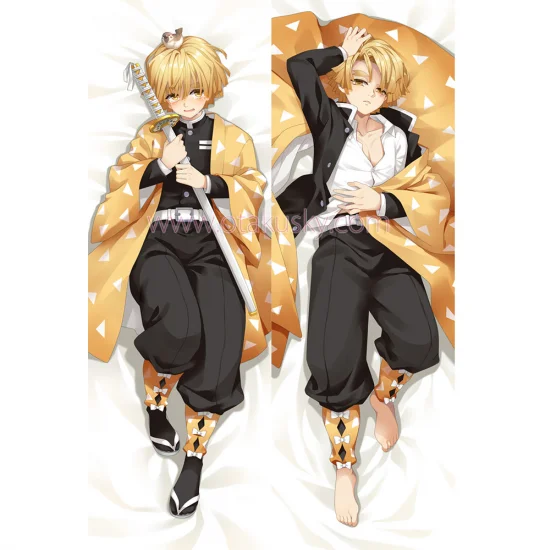 Demon Slayer Dakimakura Agatsuma Zenitsu Body Pillow Case - Click Image to Close