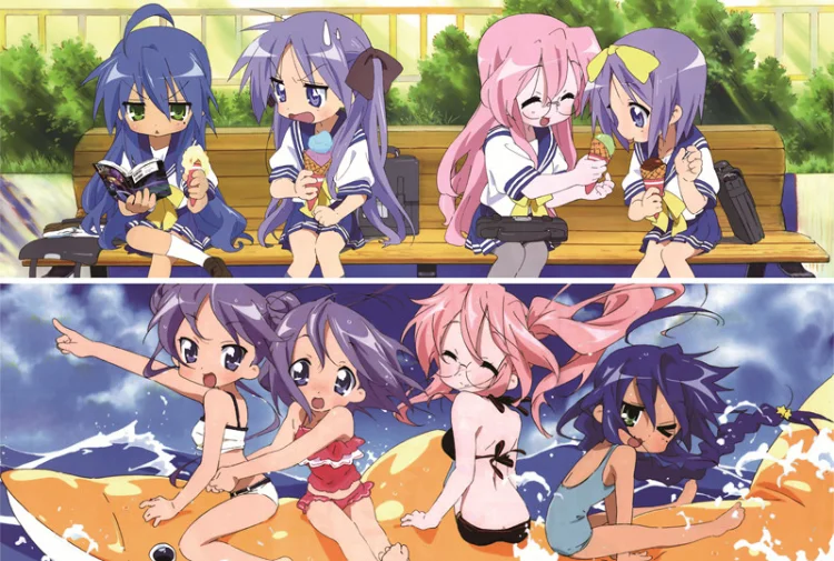 Lucky Star All Characters Body Pillow Case - Click Image to Close