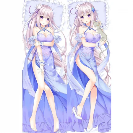 Re:Zero Dakimakura Emilia Body Pillow Case 04