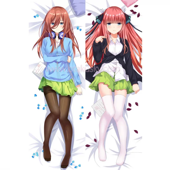 The Quintessential Quintuplets Dakimakura Nakano Miku Nakano Nino Body Pillow Case - Click Image to Close