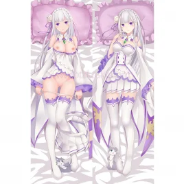 Re:Zero Dakimakura Emilia Body Pillow Case 06