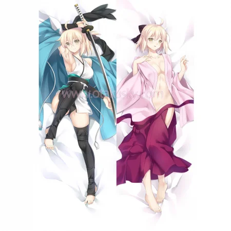 Fate/Grand Order Dakimakura Saber Souji Okita Body Pillow Case 22