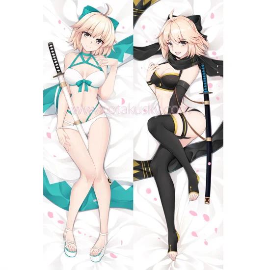 Fate/Grand Order Dakimakura Saber Okita Souji Body Pillow Case 10 - Click Image to Close