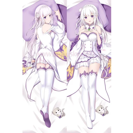 Re:Zero Dakimakura Emilia Body Pillow Case 17 - Click Image to Close