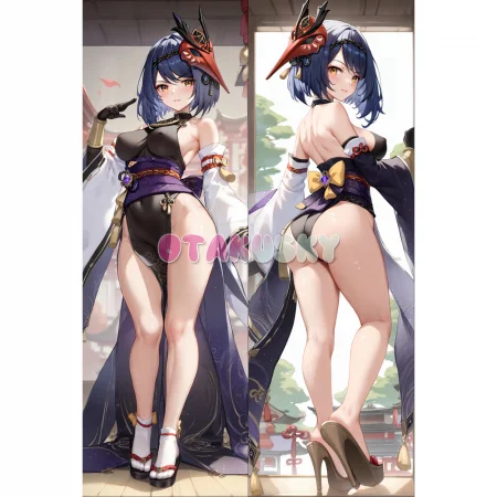 Genshin Impact Dakimakura Kujou Sara Body Pillow Case 18