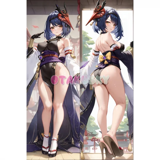 Genshin Impact Dakimakura Kujou Sara Body Pillow Case 18 - Click Image to Close