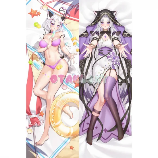 Virtual YouTuber Dakimakura Hourei Tenten Body Pillow Case - Click Image to Close