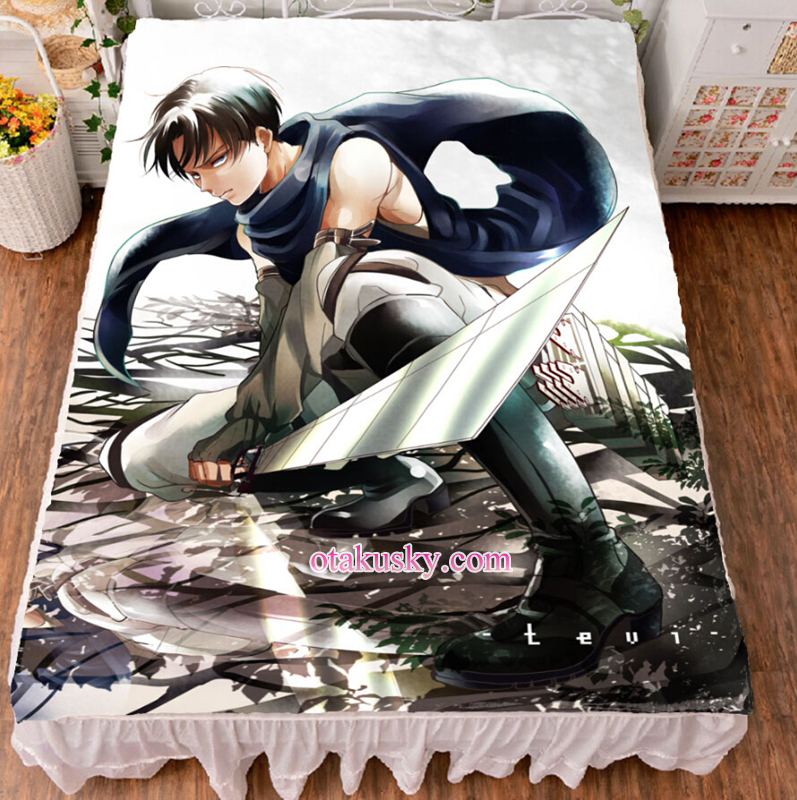 Attack On Titan Levi Anime Bed Sheet Summer Quilt Blanket Custom Attack On Titan Levi Anime Bed Sheet Summer Quilt Blanket Custom