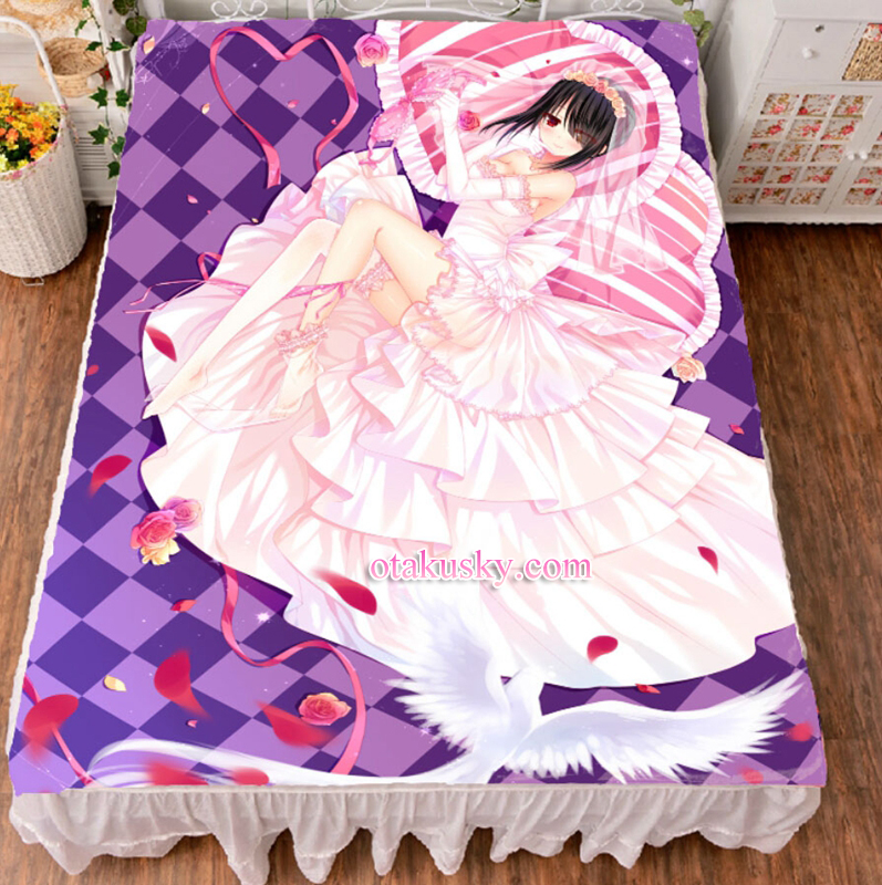 Date A Live Kurumi Tokisaki Anime Girl Bed Sheet Summer Quilt Blanket Custom 02 Date A Live Kurumi Tokisaki Anime Girl Bed Sheet Summer Quilt Blanket Custom 02