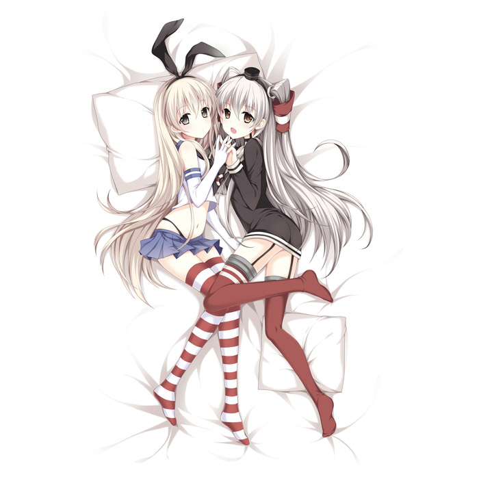 Kantai Collection Amatsukaze Shimakaze Bedsheet - Click Image to Close