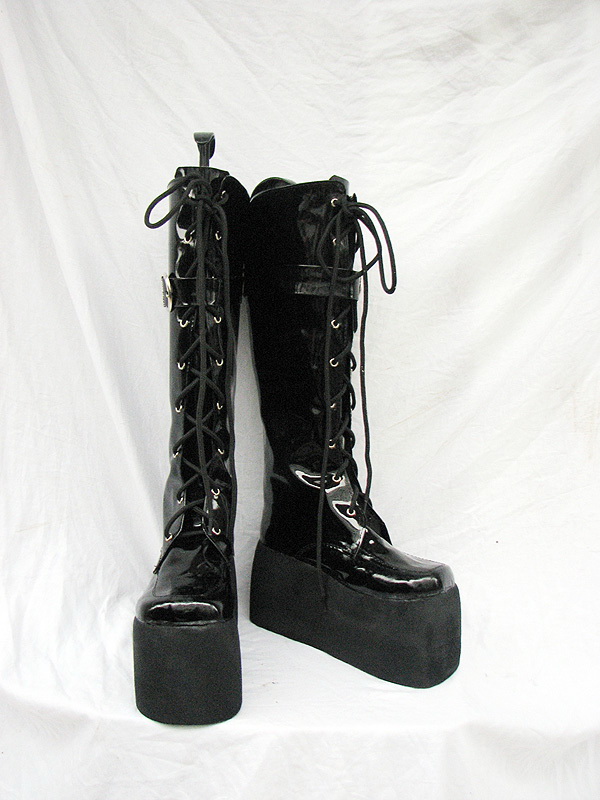 BJD Style Black Cosplay Boots 01 BJD Style Black Cosplay Boots 01