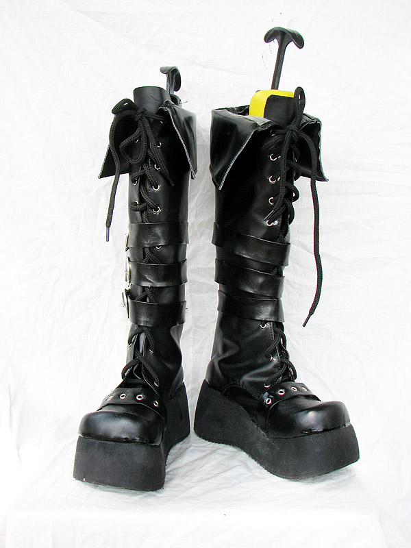 BJD Style Black Cosplay Boots 06 BJD Style Black Cosplay Boots 06