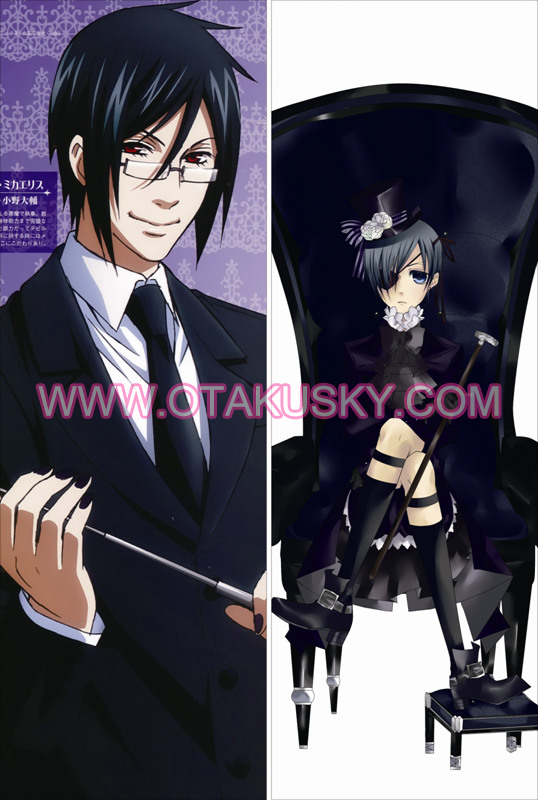 Black Butler Sebastian Michaelis Body Pillow Case 02 Black Butler Sebastian Michaelis Body Pillow Case 02