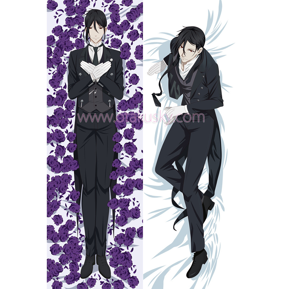 Black Butler Kuroshitsuji Dakimakura Sebastian Michaelis Body Pillow Case 02