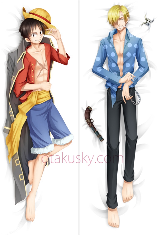 One Piece Monkey D Luffy Sanji Body Pillow Case