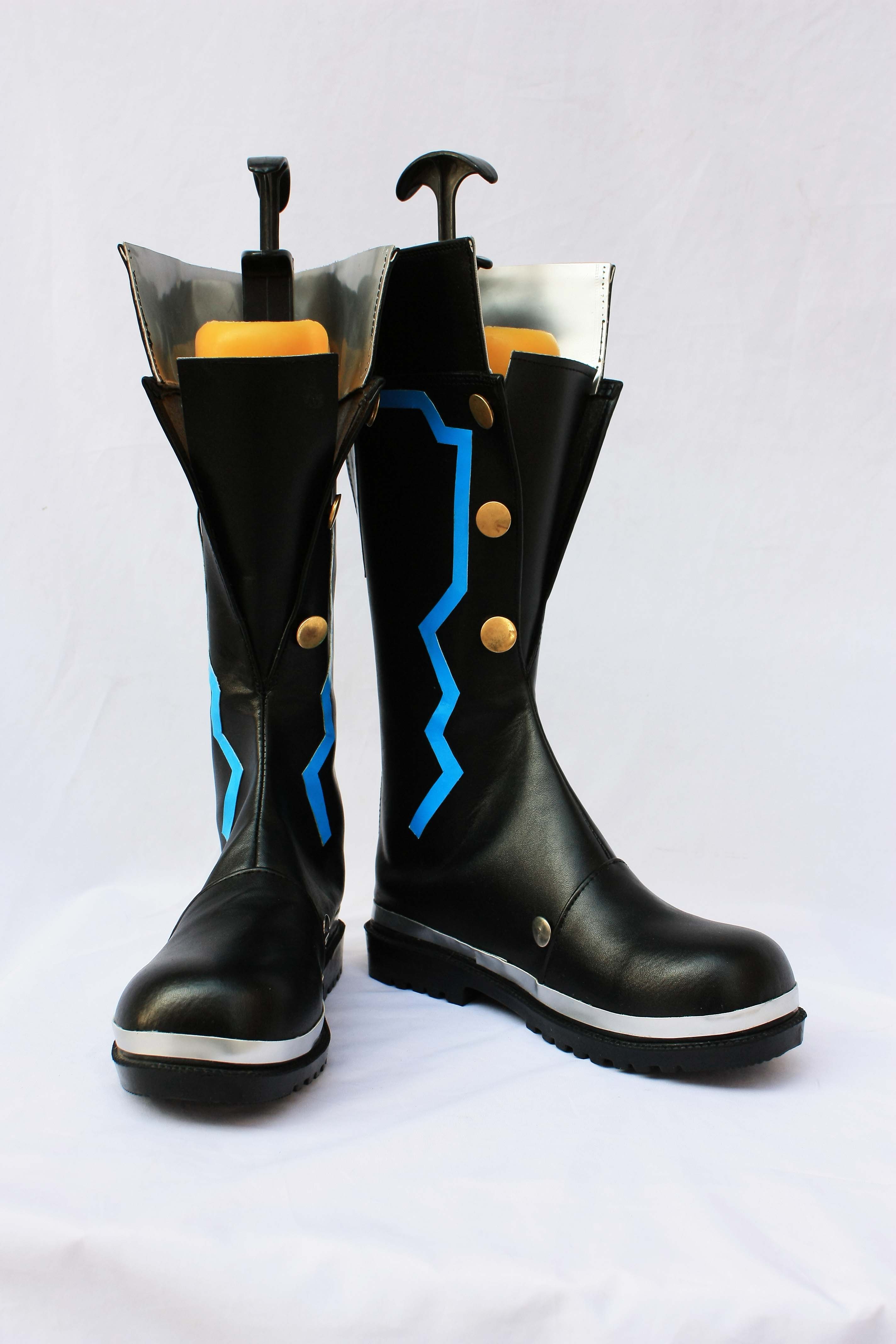 Phantasy Star Black Cosplay Boots 01