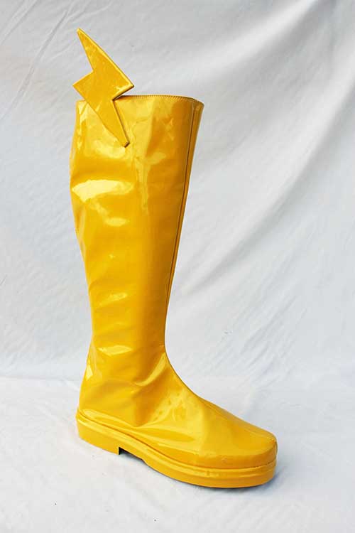 The Flash Yellow Cosplay Boots - Click Image to Close