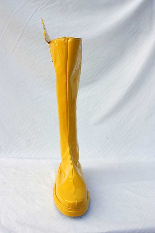 The Flash Yellow Cosplay Boots - Click Image to Close