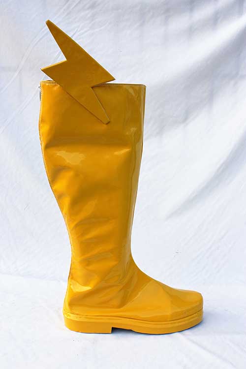 The Flash Yellow Cosplay Boots - Click Image to Close