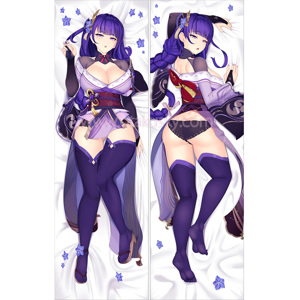 Genshin Impact Dakimakura Baal Raiden Shogun Body Pillow Case 26