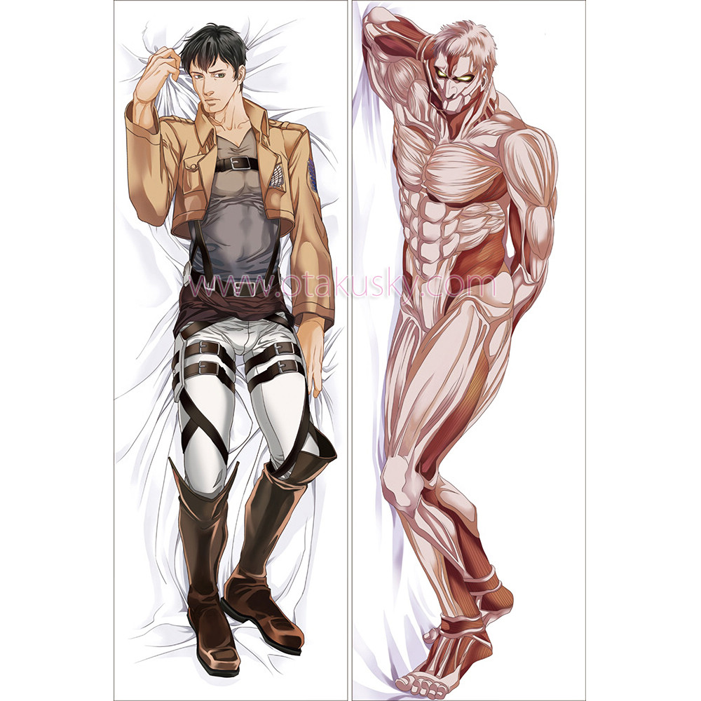 Attack on Titan Dakimakura Bertolt Hoover Reiner Braun Body Pillow Case 02