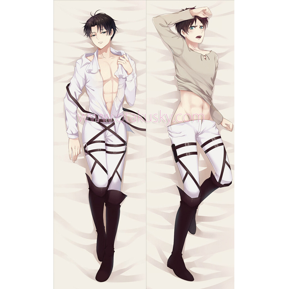 Attack on Titan Dakimakura Levi Eren Yeager Body Pillow Case 11