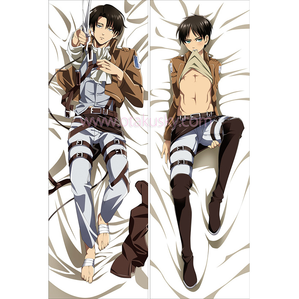 Attack on Titan Dakimakura Levi Eren Yeager Body Pillow Case 04 Attack on Titan Dakimakura Levi Eren Yeager Body Pillow Case 04