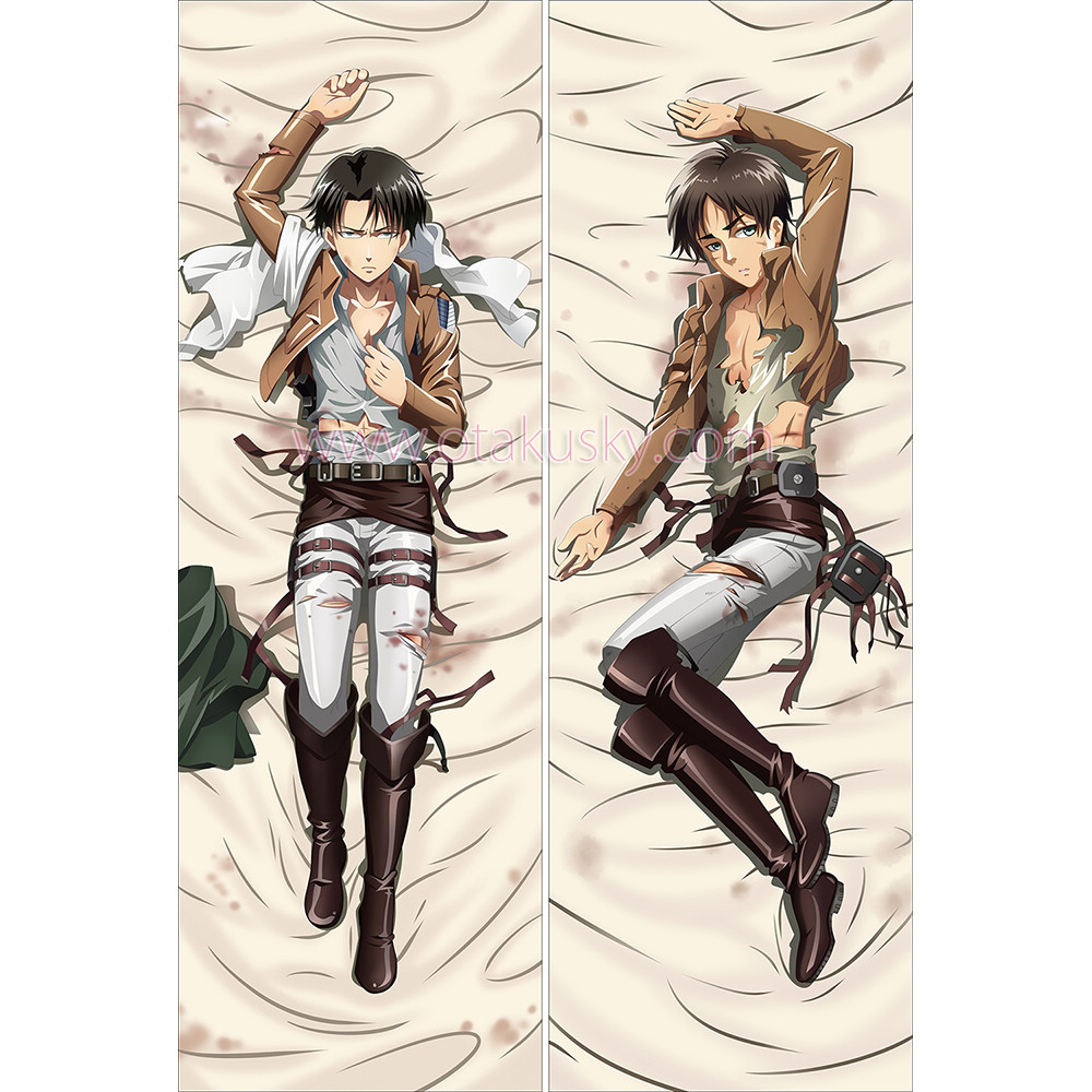 Attack on Titan Dakimakura Levi Eren Yeager Body Pillow Case 05 Attack on Titan Dakimakura Levi Eren Yeager Body Pillow Case 05