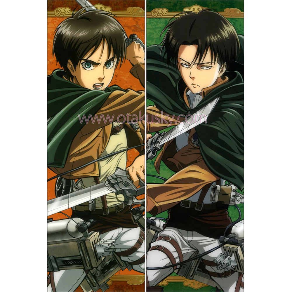 Attack on Titan Dakimakura Levi Eren Yeager Body Pillow Case 06 Attack on Titan Dakimakura Levi Eren Yeager Body Pillow Case 06
