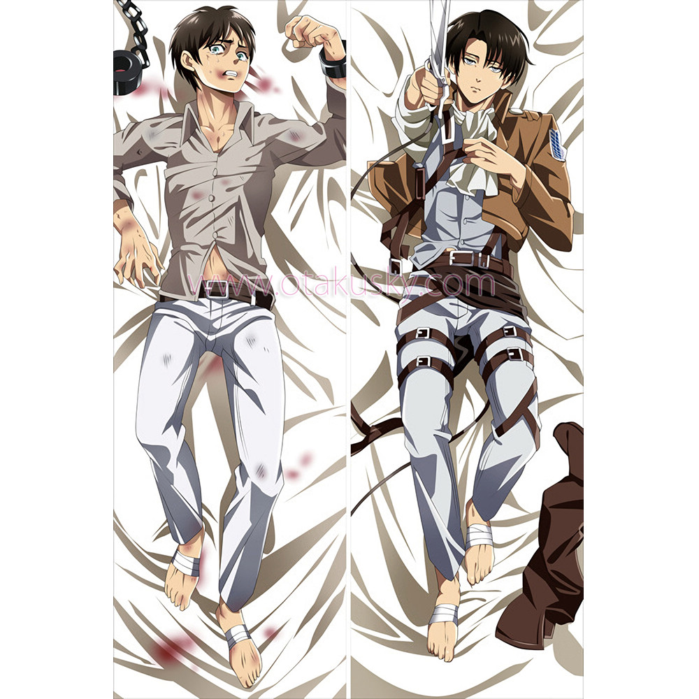 Attack on Titan Dakimakura Levi Eren Yeager Body Pillow Case 07