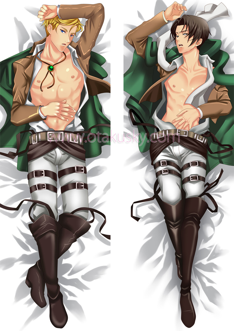Attack on Titan Dakimakura Erwin Smith Levi Body Pillow Case Attack on Titan Dakimakura Erwin Smith Levi Body Pillow Case