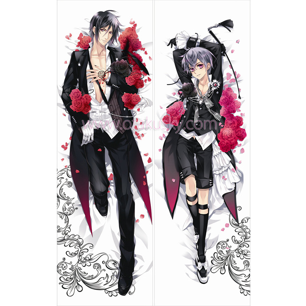 Black Butler Kuroshitsuji Dakimakura Sebastian Michaelis Ciel Phantomhive Body Pillow Case Black Butler Kuroshitsuji Dakimakura Sebastian Michaelis Ciel Phantomhive Body Pillow Case