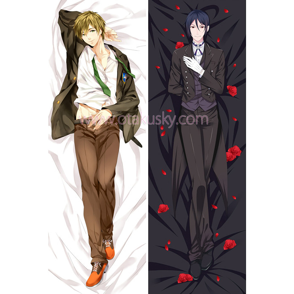 Black Butler Kuroshitsuji Dakimakura Sebastian Michaelis Body Pillow Case 03