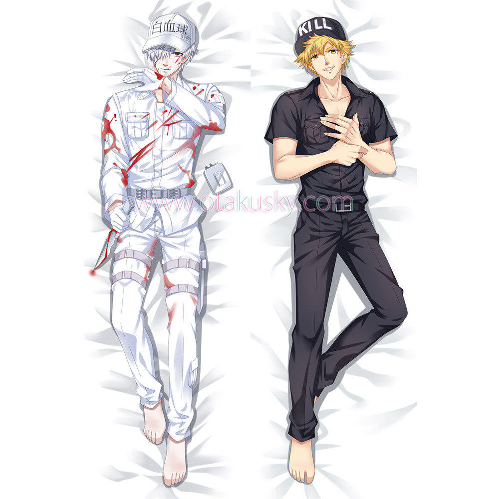 Cells at Work! Hataraku Saibou Dakimakura Hakkekkyuu Killer T Cell Body Pillow Case