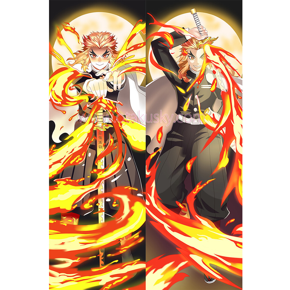 Demon Slayer Dakimakura Rengoku Kyoujurou Body Pillow Case