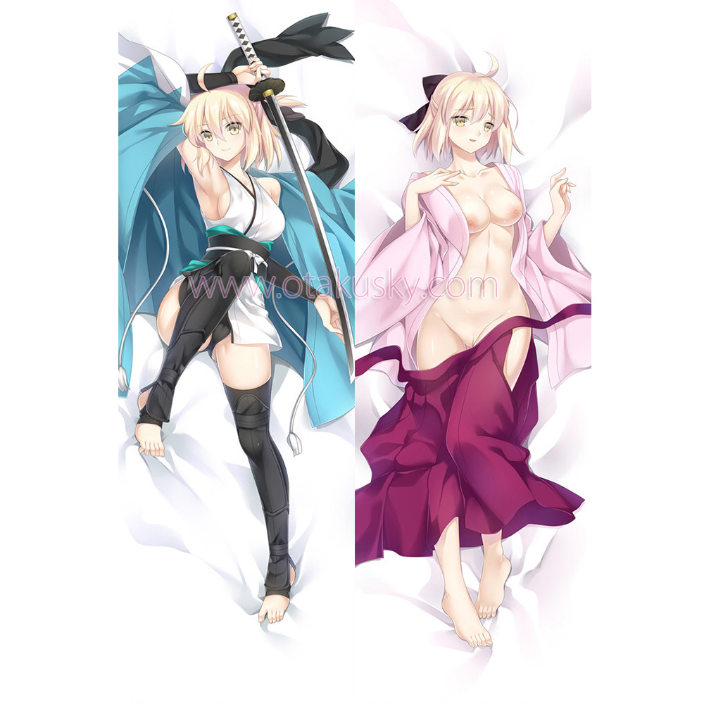 Fate/Grand Order Dakimakura Saber Souji Okita Body Pillow Case 23