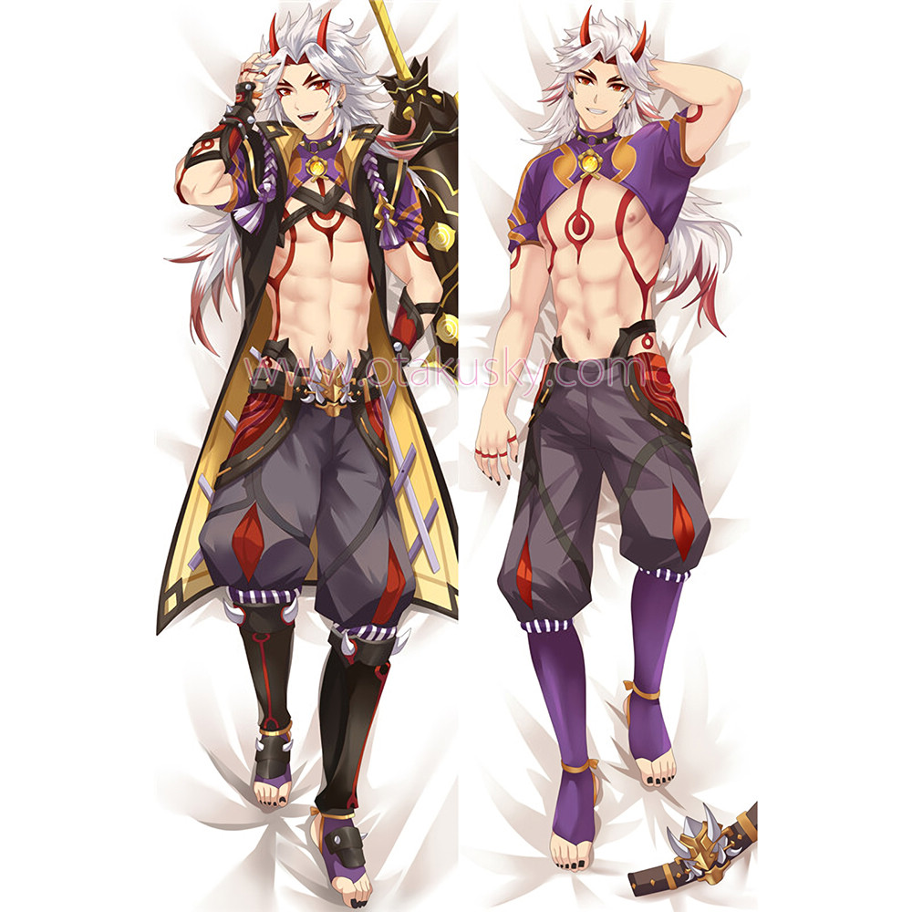 Genshin Impact Dakimakura Arataki Itto Body Pillow Case 04 Genshin Impact Dakimakura Arataki Itto Body Pillow Case 04